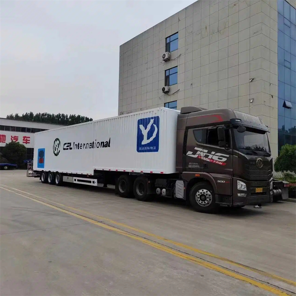 With Heavy Duty Suspension Tri Axles Van Cargo Box Semi Trailer