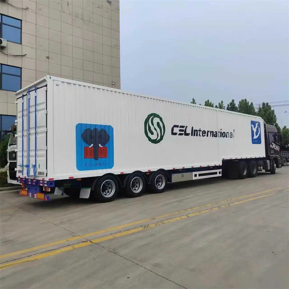 With Heavy Duty Suspension Tri Axles Van Cargo Box Semi Trailer