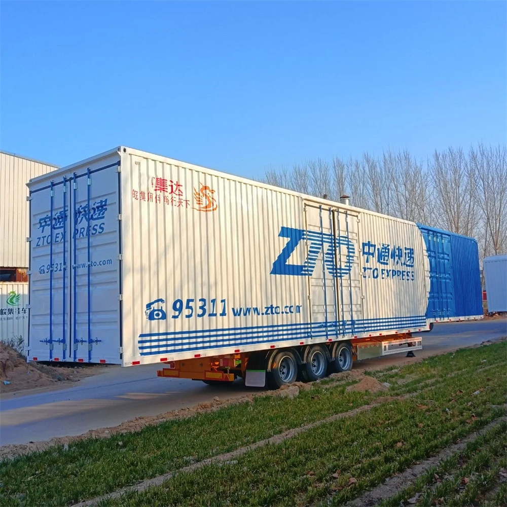 3 Axle Bulk Van Cargo Truck Semi Trailer Box Enclosed