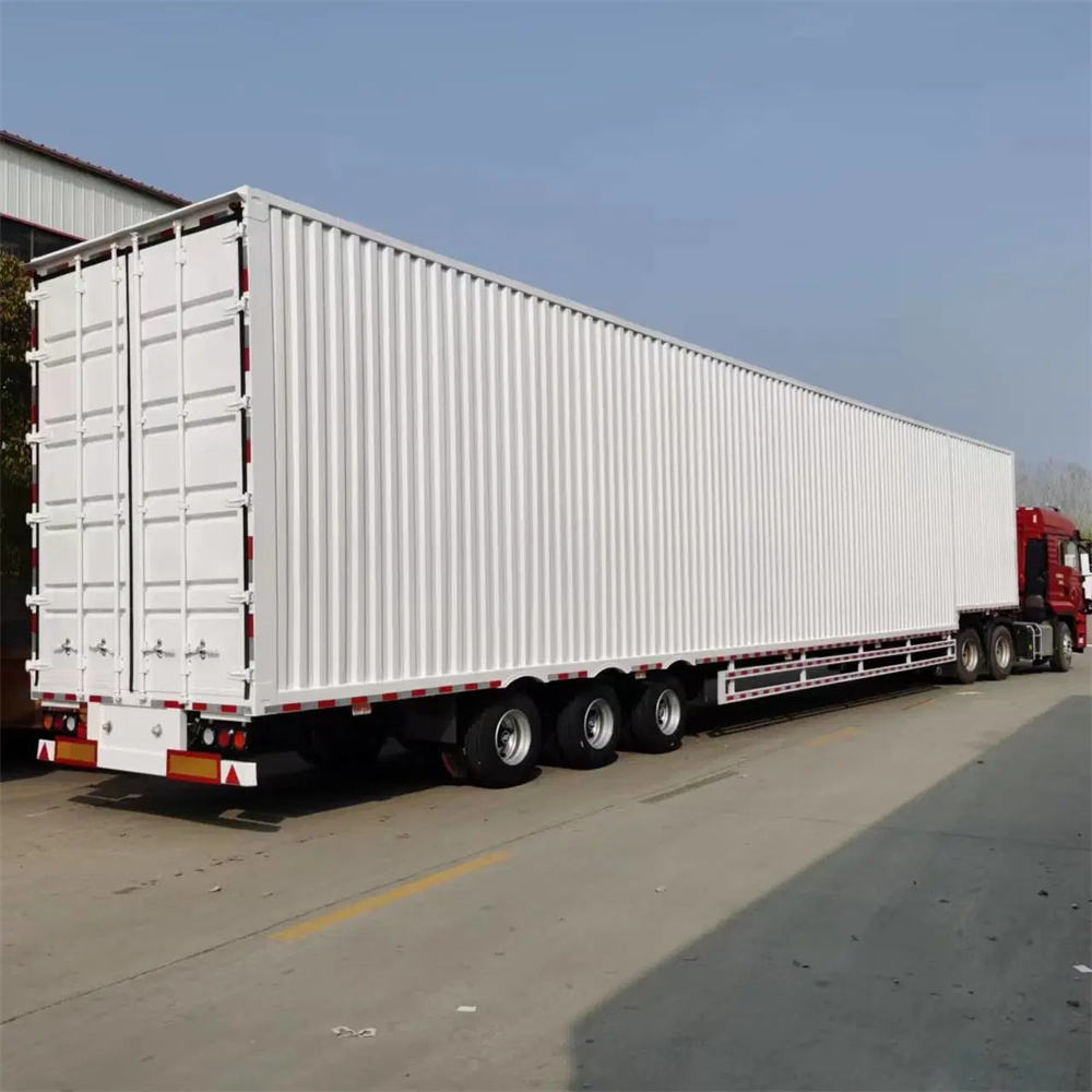 3 Axle Bulk Van Cargo Truck Semi Trailer Box Enclosed