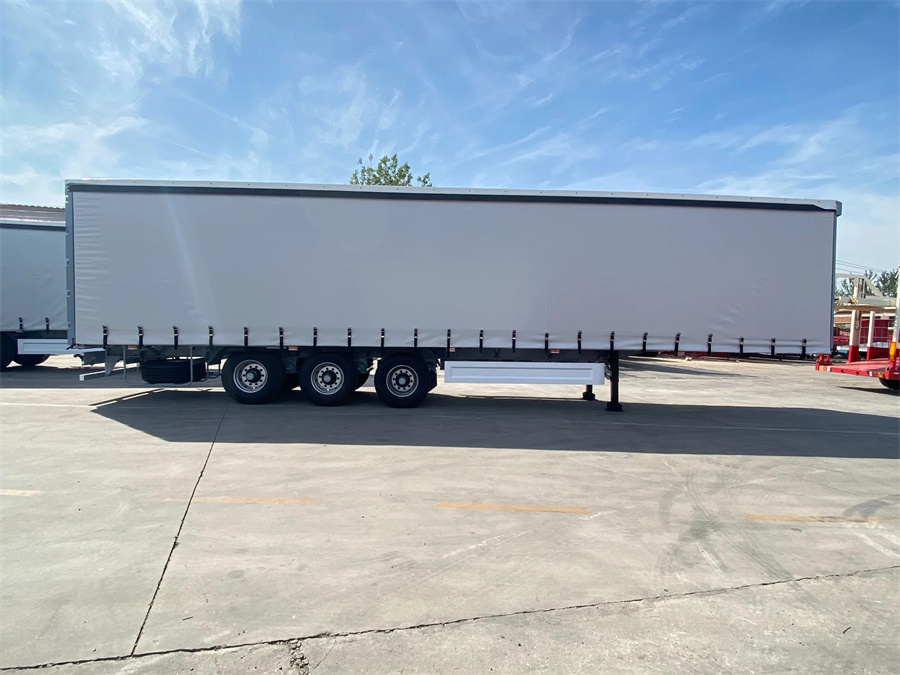 3 Axle 92cbm Cargo Transport Box Type Side Curtain Type Semi-Trailer for Sale