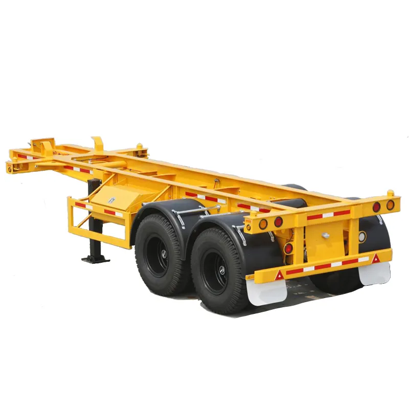 Two Axle 20FT Skeletal Container Semi Trailer Skeleton Container Chassis