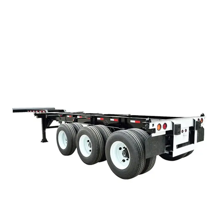 40FT 3axles Skeleton Skeletal Chassis Utility Cargo Container Truck Semi Trailer