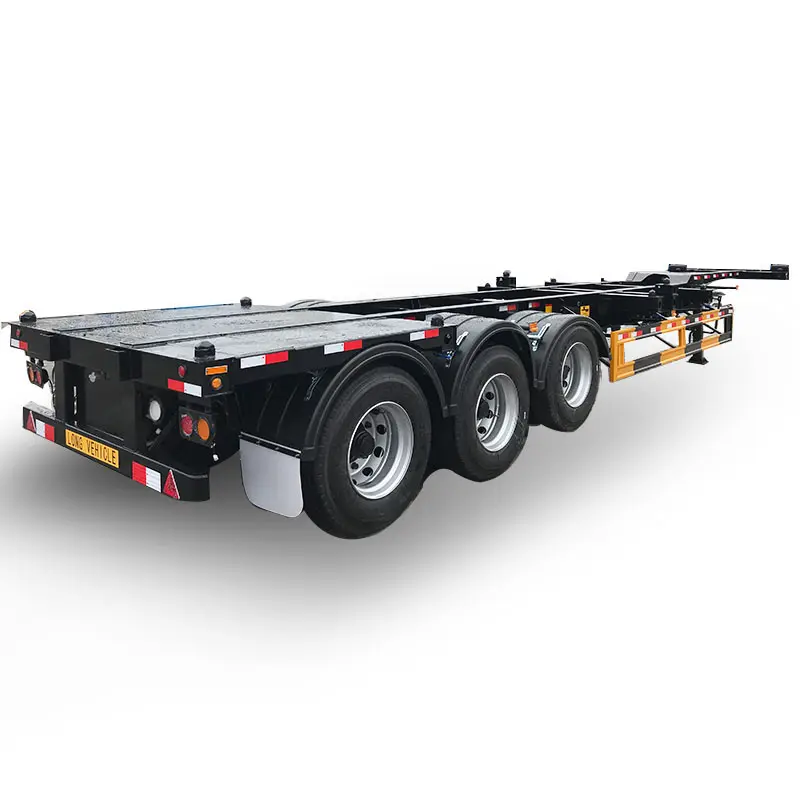 40FT 3axles Skeleton Skeletal Chassis Utility Cargo Container Truck Semi Trailer
