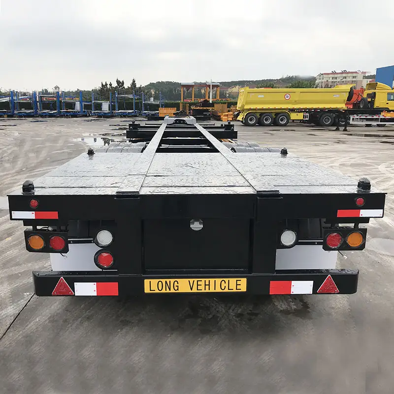 40FT 3axles Skeleton Skeletal Chassis Utility Cargo Container Truck Semi Trailer