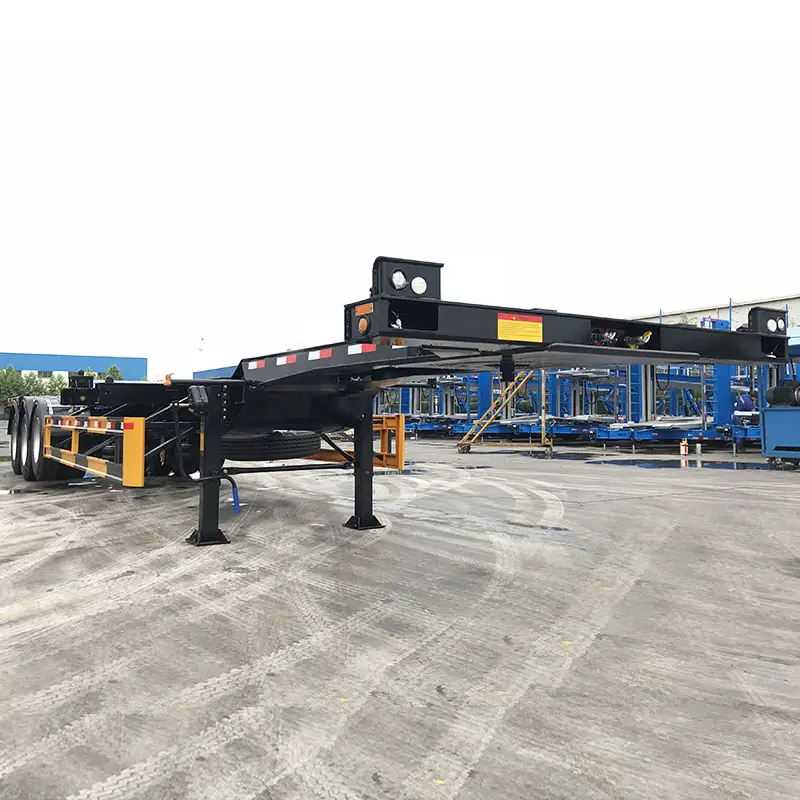 40FT 3axles Skeleton Skeletal Chassis Utility Cargo Container Truck Semi Trailer