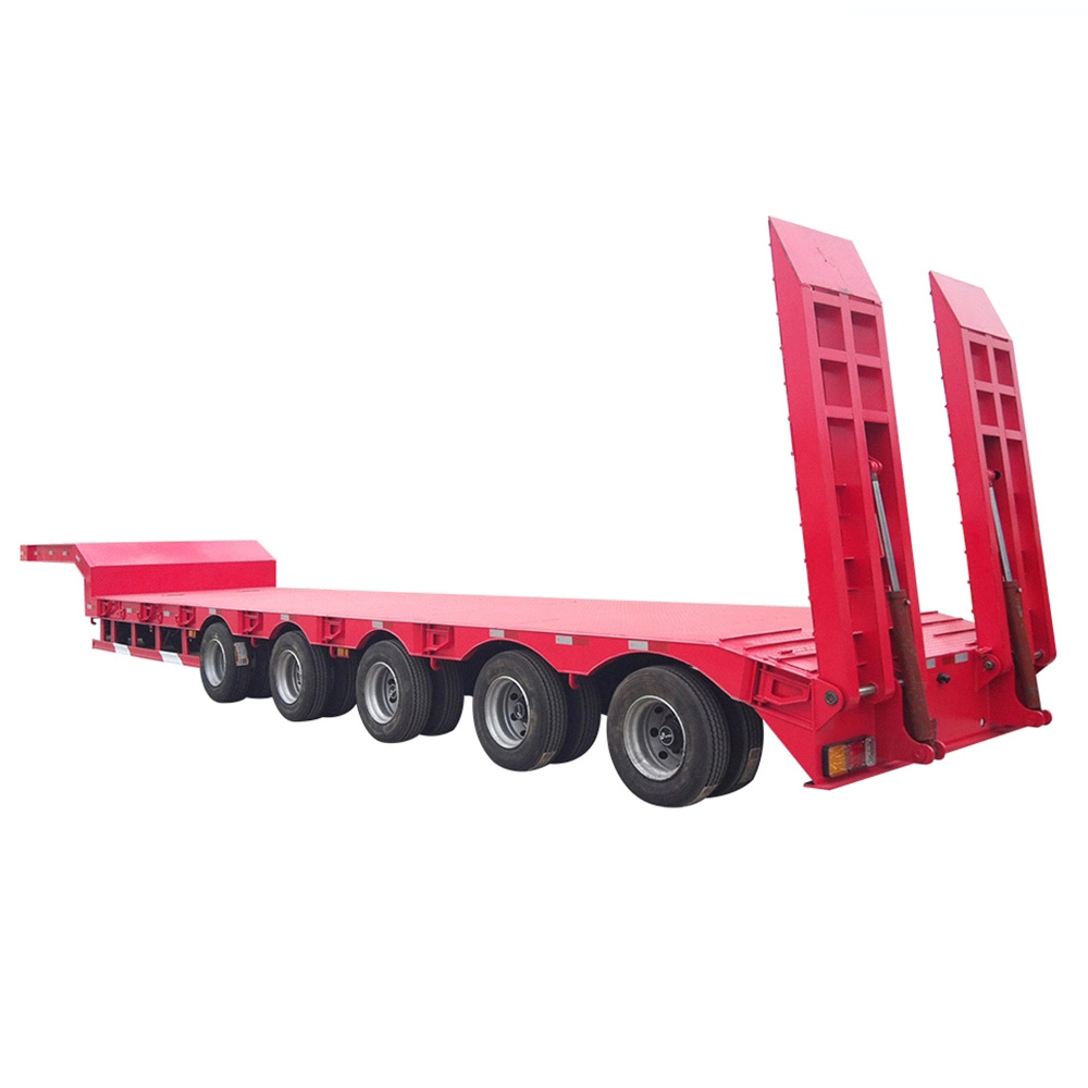 Heavy Duty 5 Axle Low Bed Truck Semi Trailer
