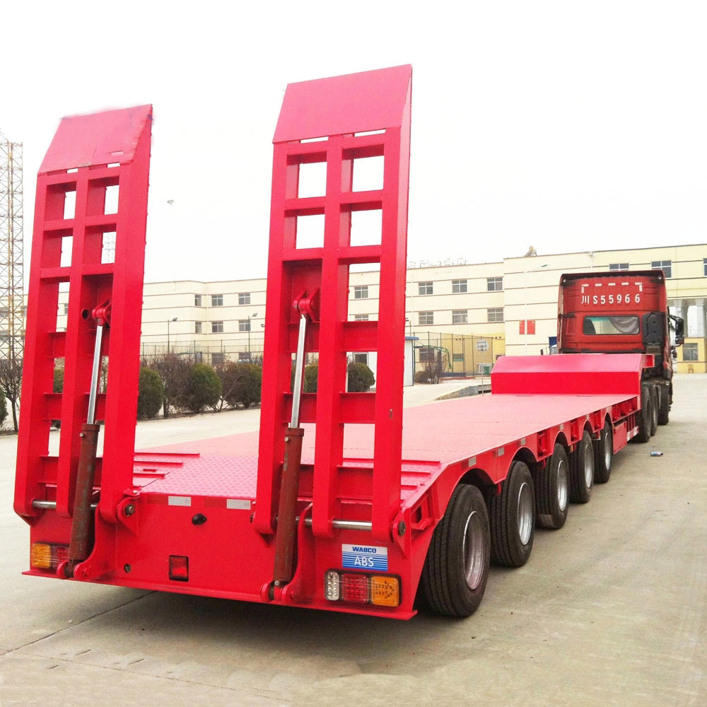 Heavy Duty 5 Axle Low Bed Truck Semi Trailer
