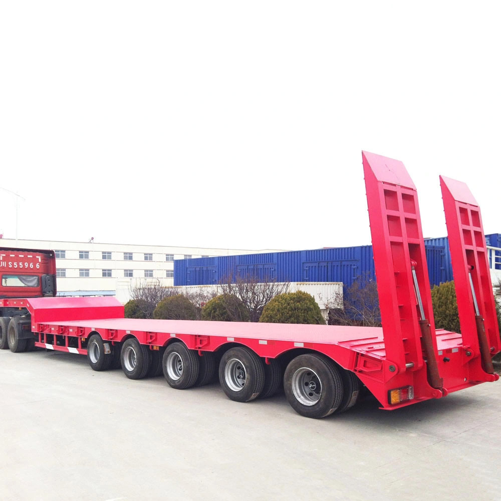 Heavy Duty 5 Axle Low Bed Truck Semi Trailer