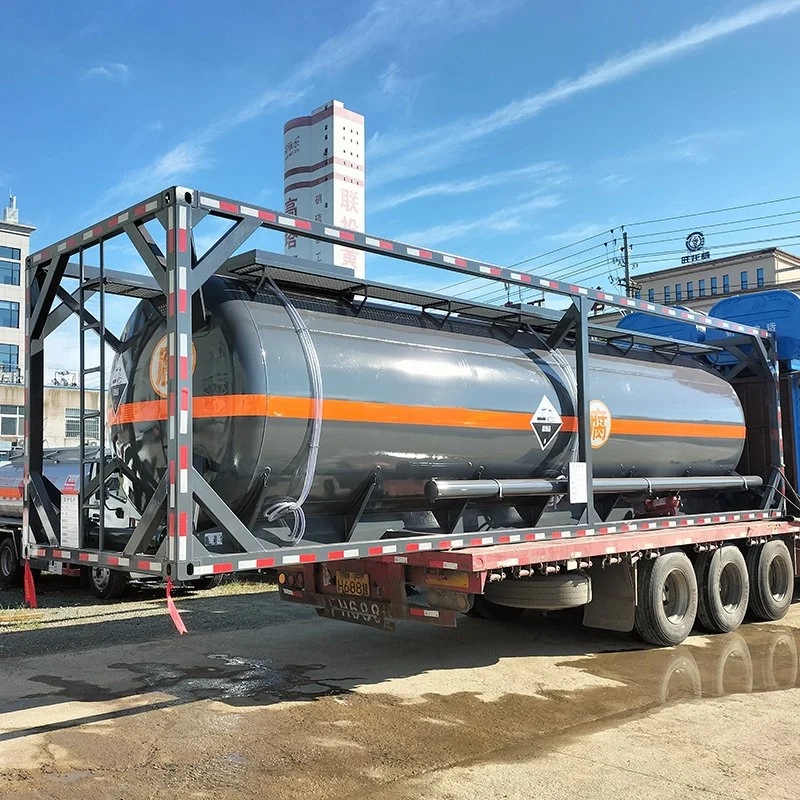 20FT ISO Steel Lining Plastic Acid Alkali Tank Container
