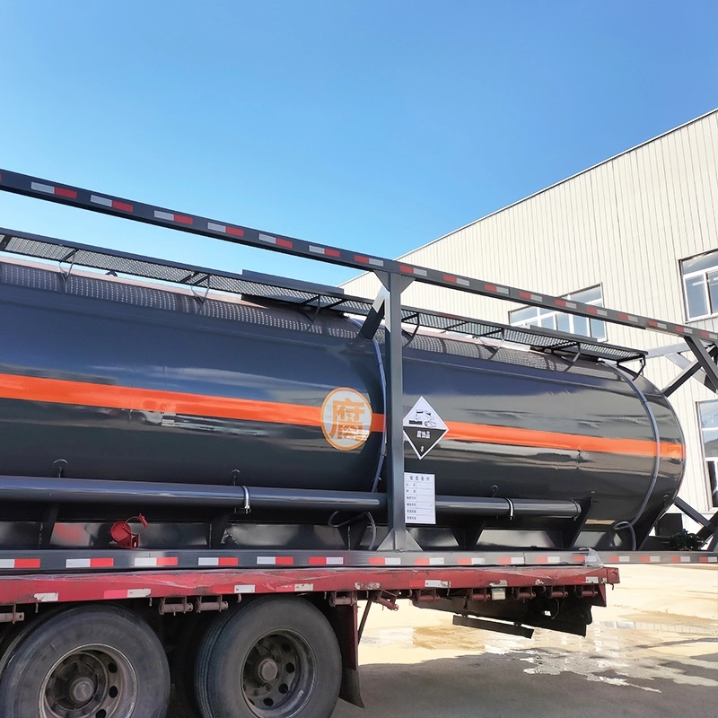 20FT ISO Steel Lining Plastic Acid Alkali Tank Container