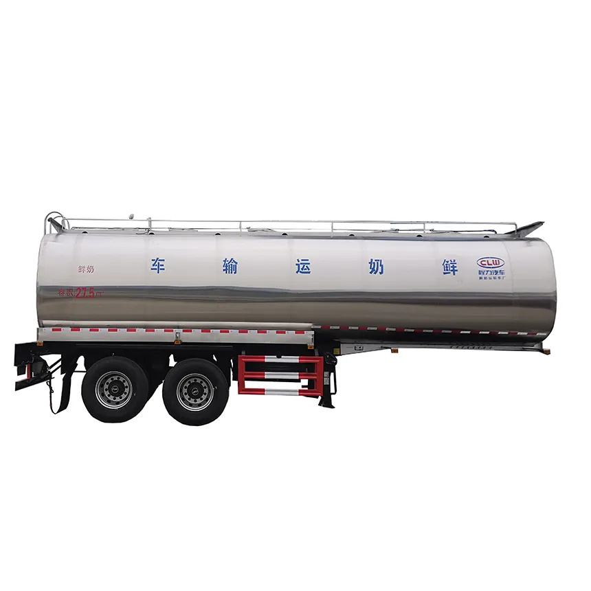 2 Axle Stainless Steel Insulated 30000L 30cbm Milk Delivery Tank Truck Trailer
