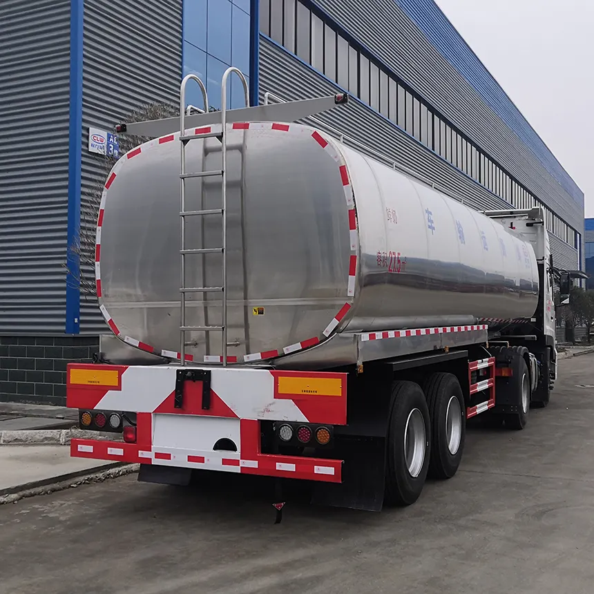 2 Axle Stainless Steel Insulated 30000L 30cbm Milk Delivery Tank Truck Trailer