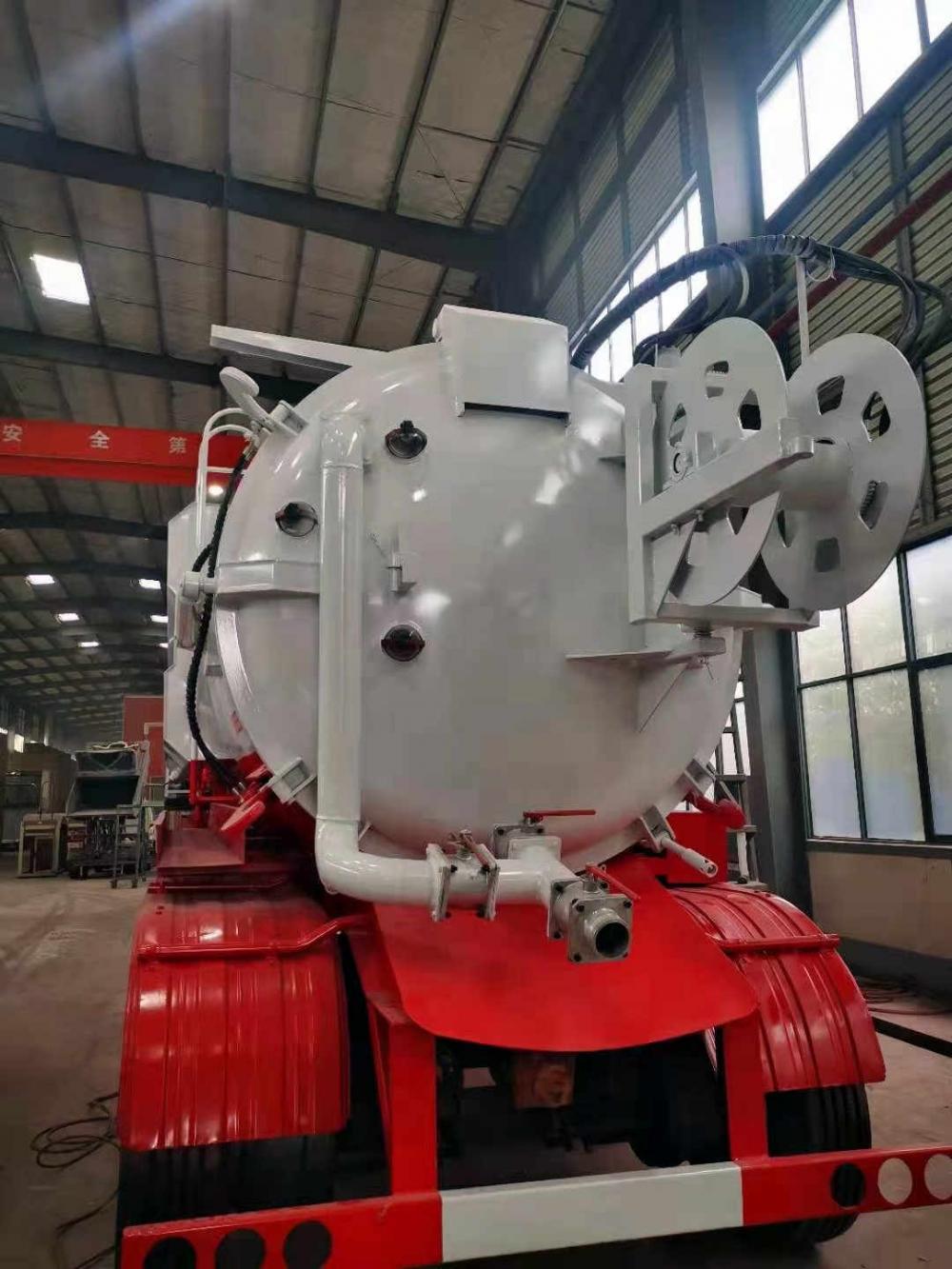 2 Axles 25cbm 25000 Liters sewer jetting cleaner trailer with Diesel Generator