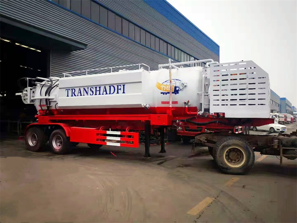 2 Axles 25cbm 25000 Liters sewer jetting cleaner trailer with Diesel Generator