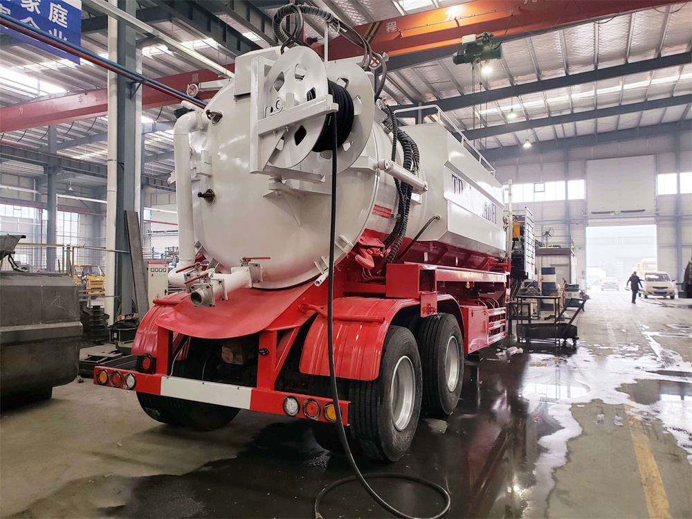 2 Axles 25cbm 25000 Liters sewer jetting cleaner trailer with Diesel Generator