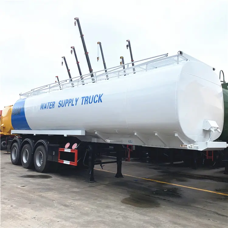 3 Axles 40cbm 40000 Liters 40tons water supply truck Trailer