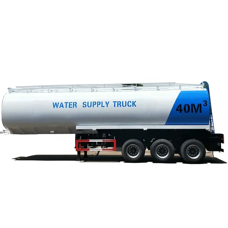 3 Axles 40cbm 40000 Liters 40tons water supply truck Trailer