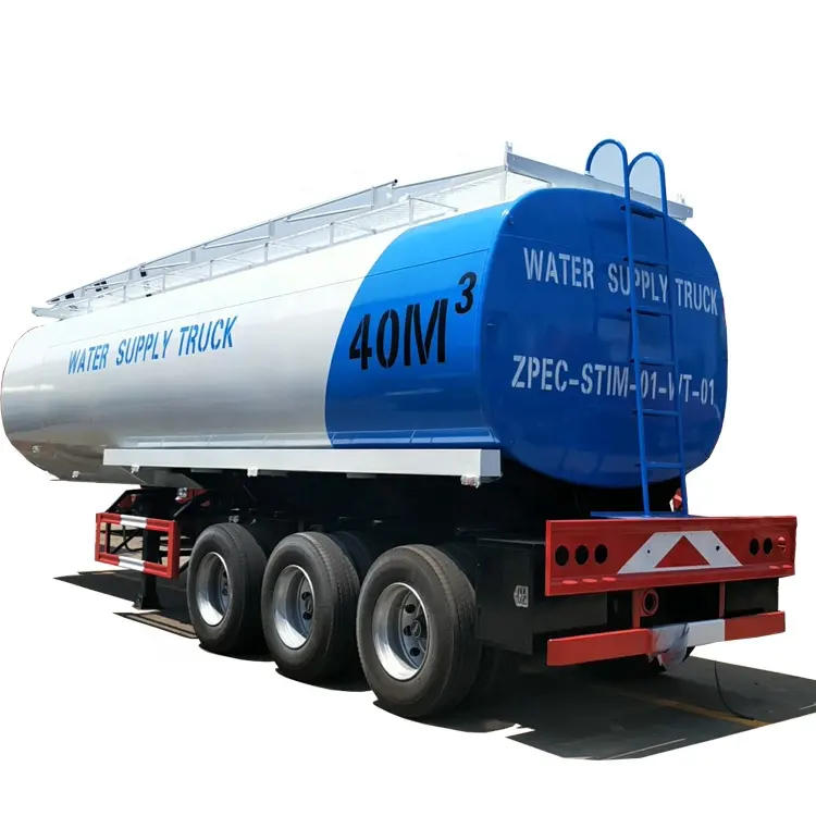 3 Axles 40cbm 40000 Liters 40tons water supply truck Trailer
