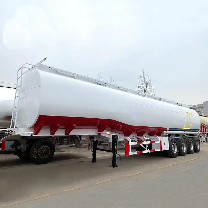 4 Axles 50cbm 50000 Liters Carbon Steel Water Tanker Trailer