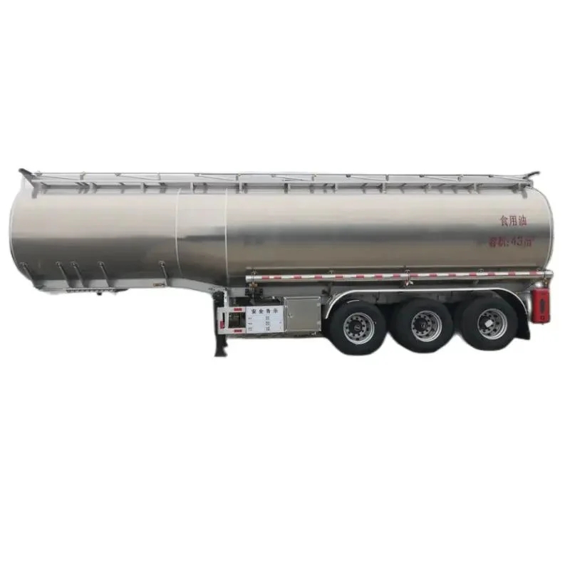 3 Axles Aluminum Alloy 43cbm 43000 Liters Edible Oil Semi Trailer Tanker Oil Tanker