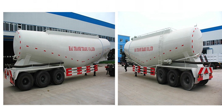 3 Axles 60cbm Dry Bulk Cement Tank Semi Trailer with Air Compressor
