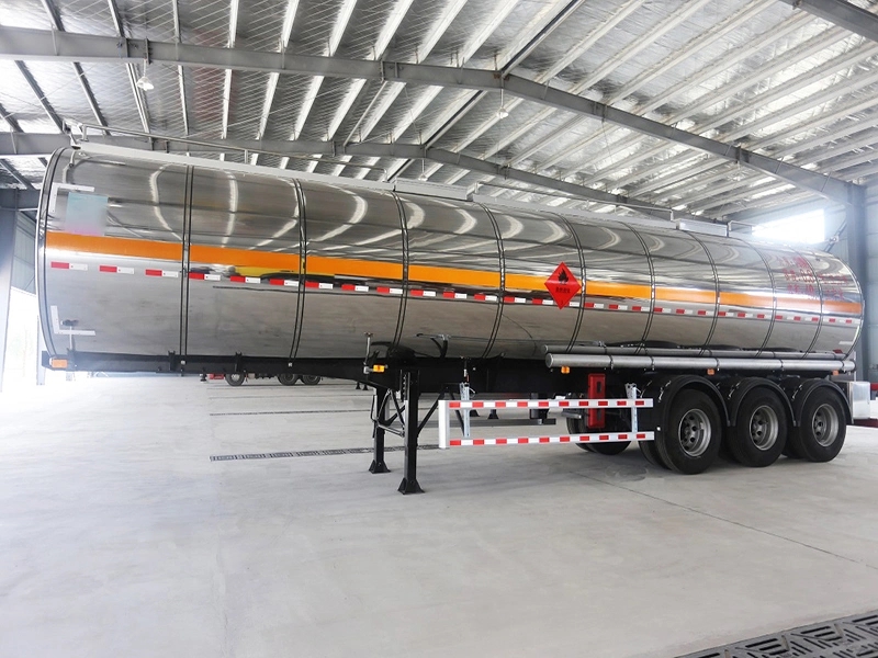 3 Axles 40cbm Insulated Asphalt Transport Tanker Trailer with Heating Burner
