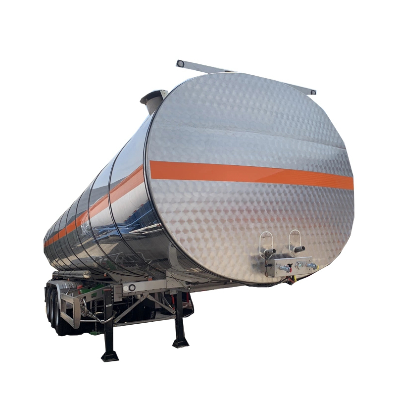 3 Axles 40cbm Insulated Asphalt Transport Tanker Trailer with Heating Burner