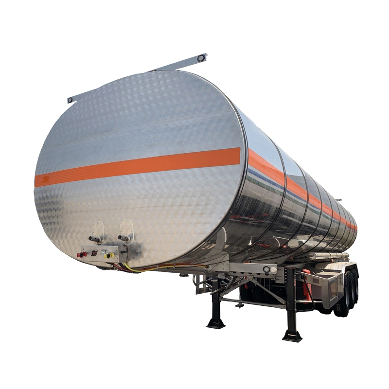 3 Axles 40cbm Insulated Asphalt Transport Tanker Trailer with Heating Burner