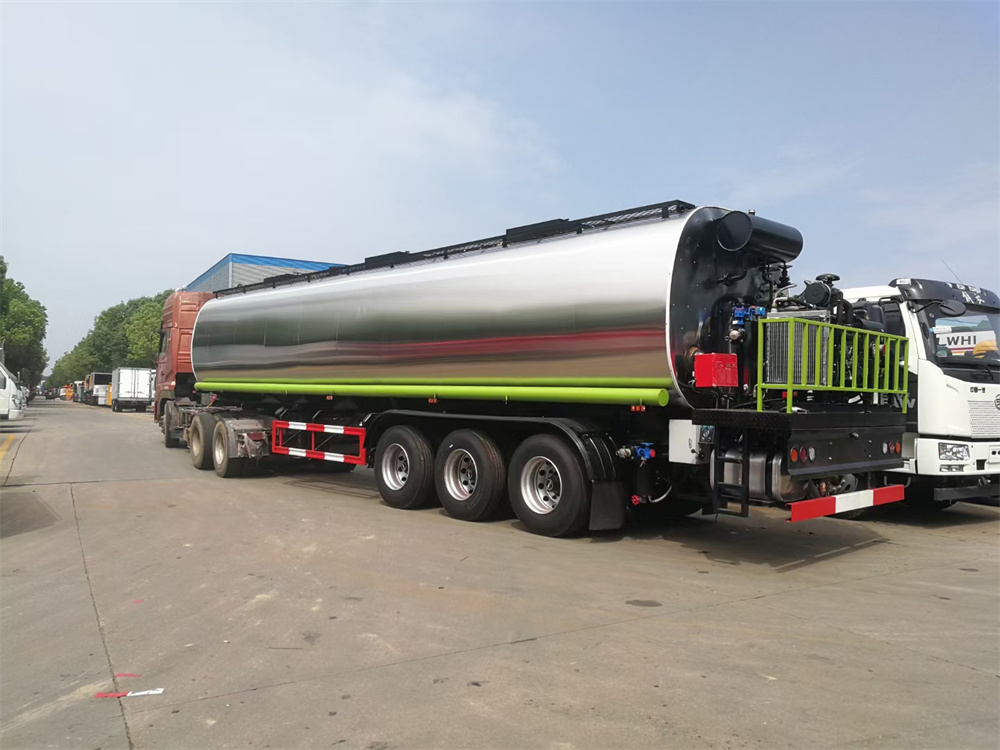 3 Axles 40cbm Insulated Asphalt Transport Tank Semi Trailer with Independent operation Heating Burner