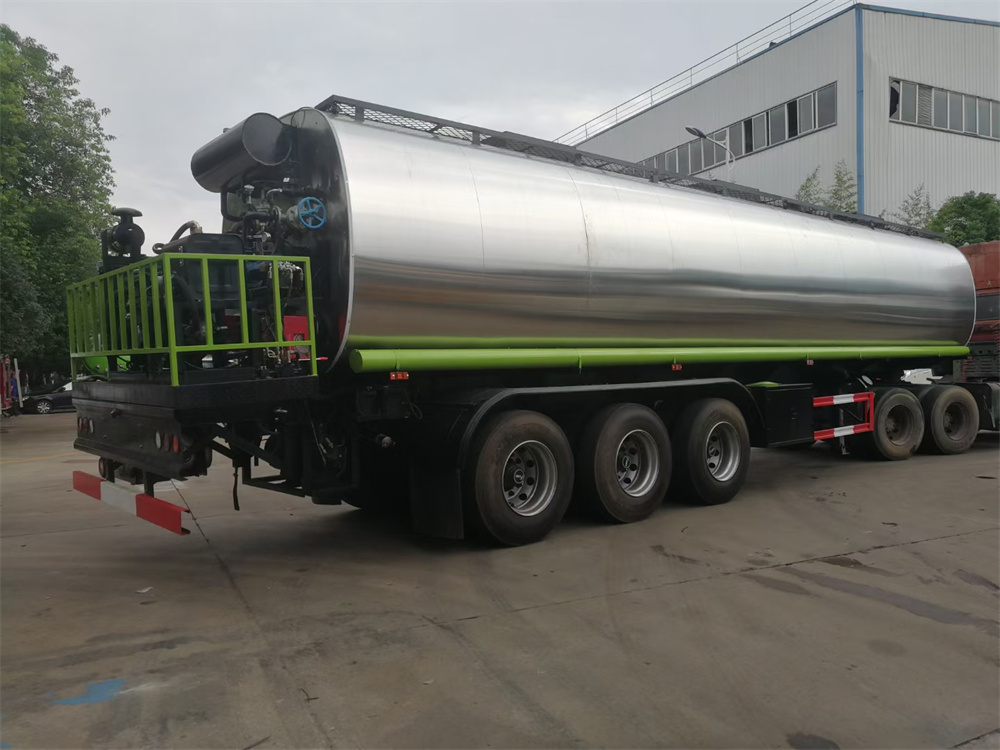 3 Axles 40cbm Insulated Asphalt Transport Tank Semi Trailer with Independent operation Heating Burner
