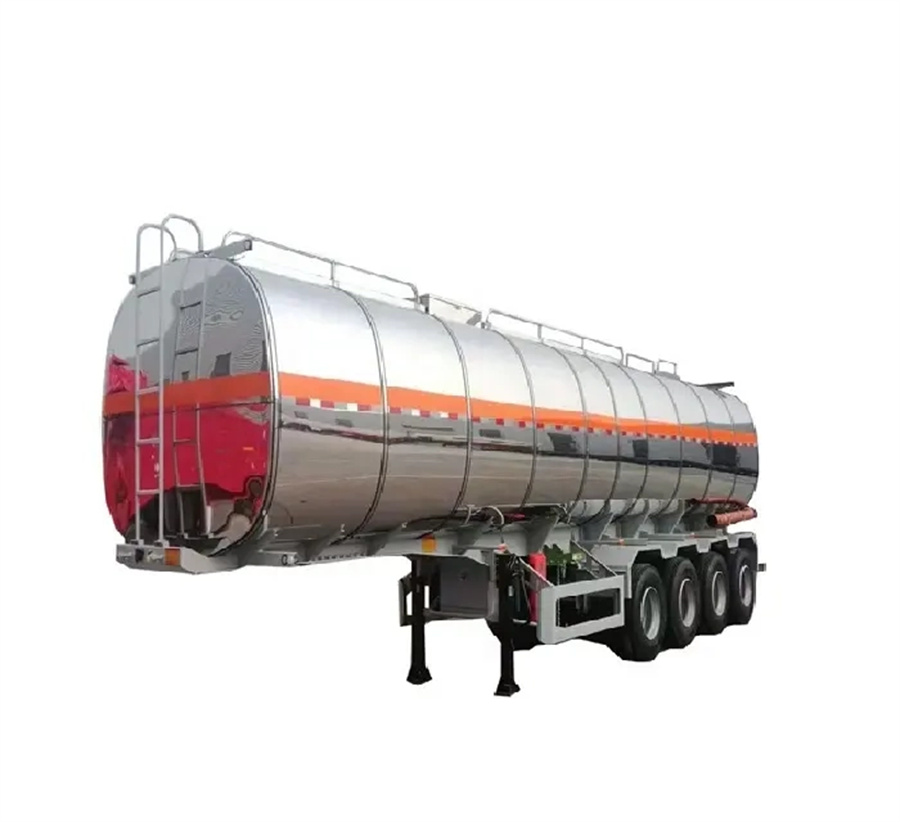 4 Axles 45cbm Insulated Asphalt Transport Tank Semi Trailer with Heating System Burners