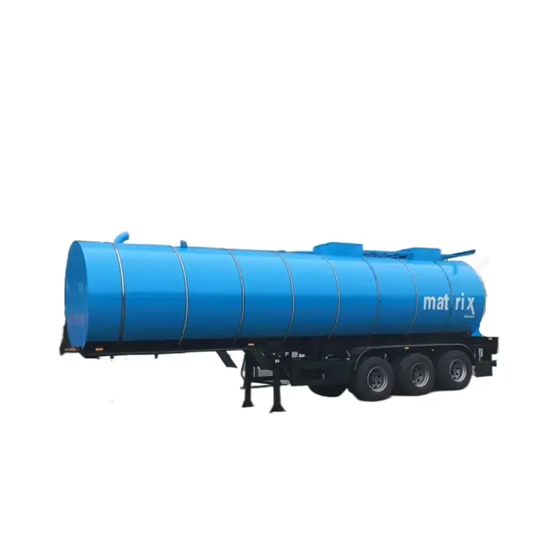 3 Axles 40cbm Insulated Asphalt Transport Tank Semi Trailer with Burner