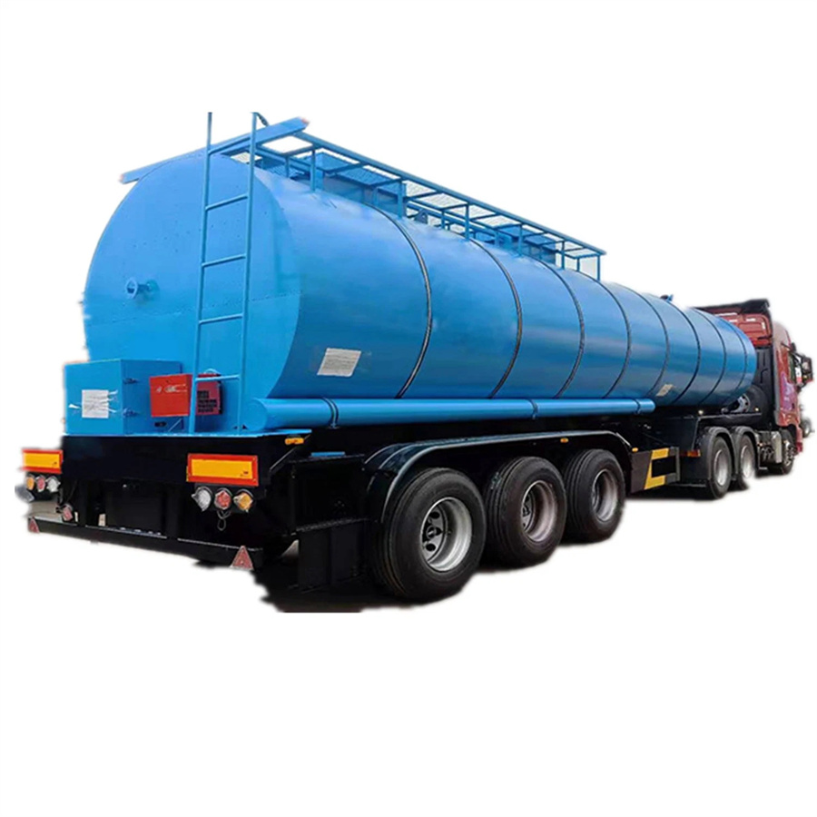 3 Axles 40cbm Insulated Asphalt Transport Tank Semi Trailer with Burner
