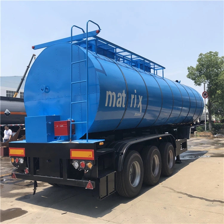 3 Axles 40cbm Insulated Asphalt Transport Tank Semi Trailer with Burner