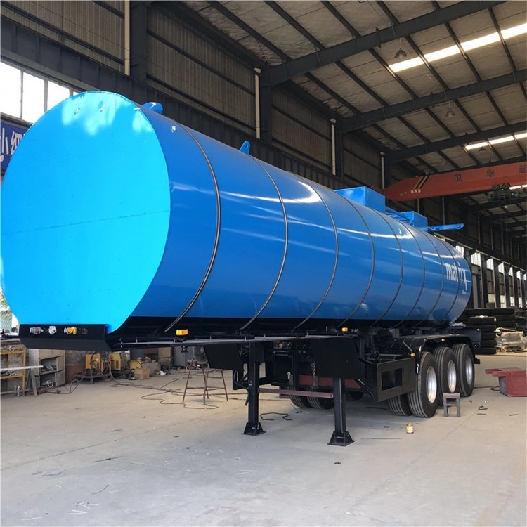 3 Axles 40cbm Insulated Asphalt Transport Tank Semi Trailer with Burner