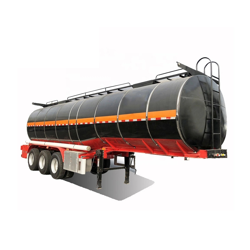 3 Axles 50cbm Insulated Asphalt Transport Tank Semi Trailer with Heating System Burners
