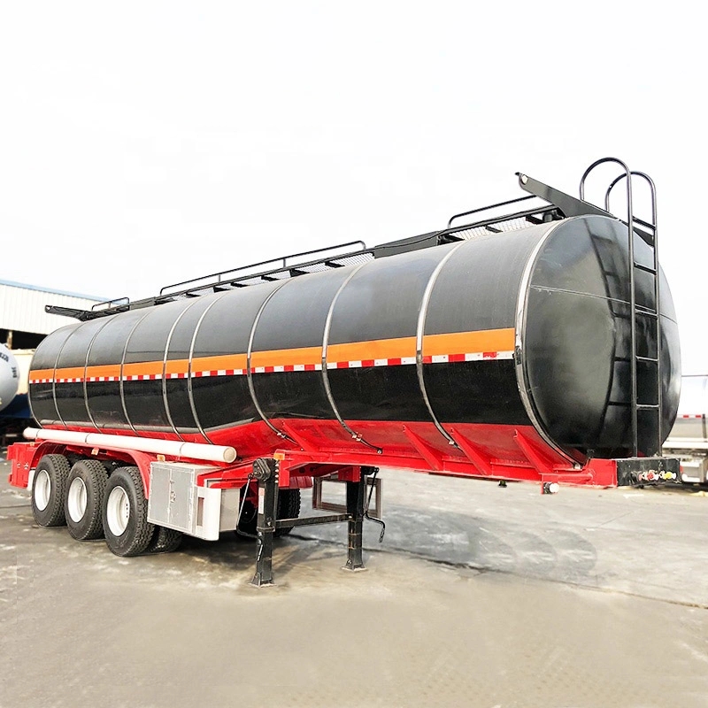 3 Axles 50cbm Insulated Asphalt Transport Tank Semi Trailer with Heating System Burners