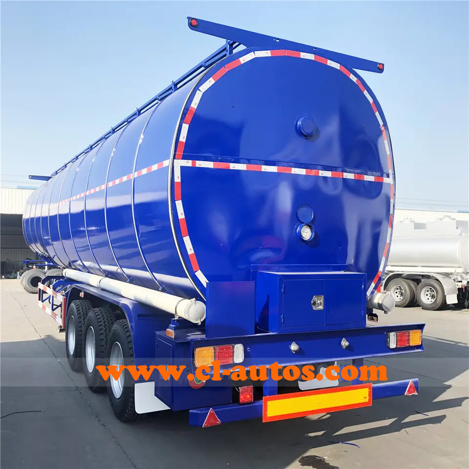 3 Axles 38cbm Insulated Asphalt Transport Tank Semi Trailer with Heating Burner