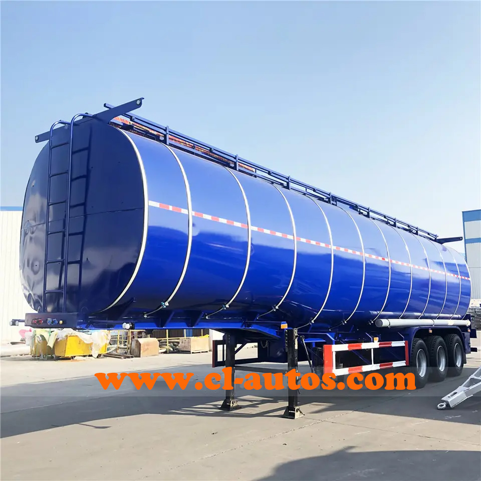 3 Axles 38cbm Insulated Asphalt Transport Tank Semi Trailer with Heating Burner
