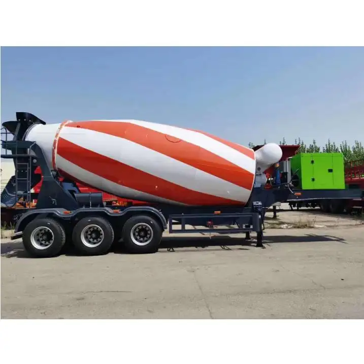 3 Axle 25cbm Concrete Mixer Semi Trailer