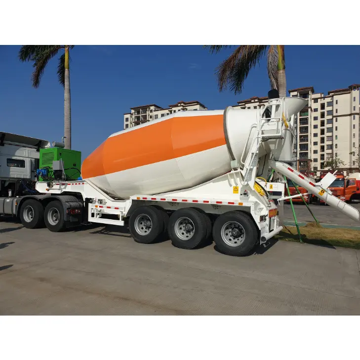 3 Axle 25cbm Concrete Mixer Semi Trailer