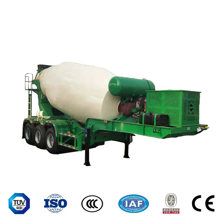 3 Axle Concrete Cement Mixer Tanker Semi Truck Trailer