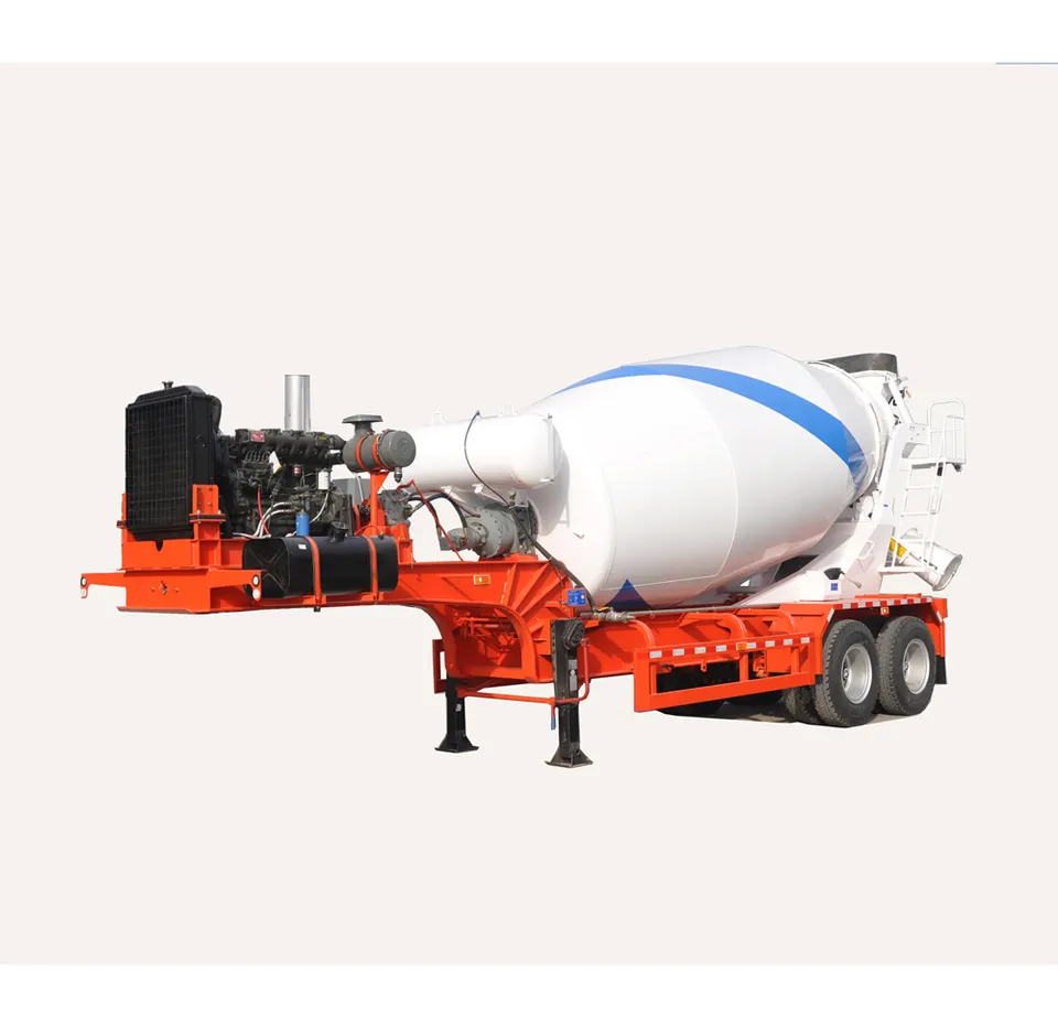 2 Axles 14 Cbm Concrete Mixer Trailer