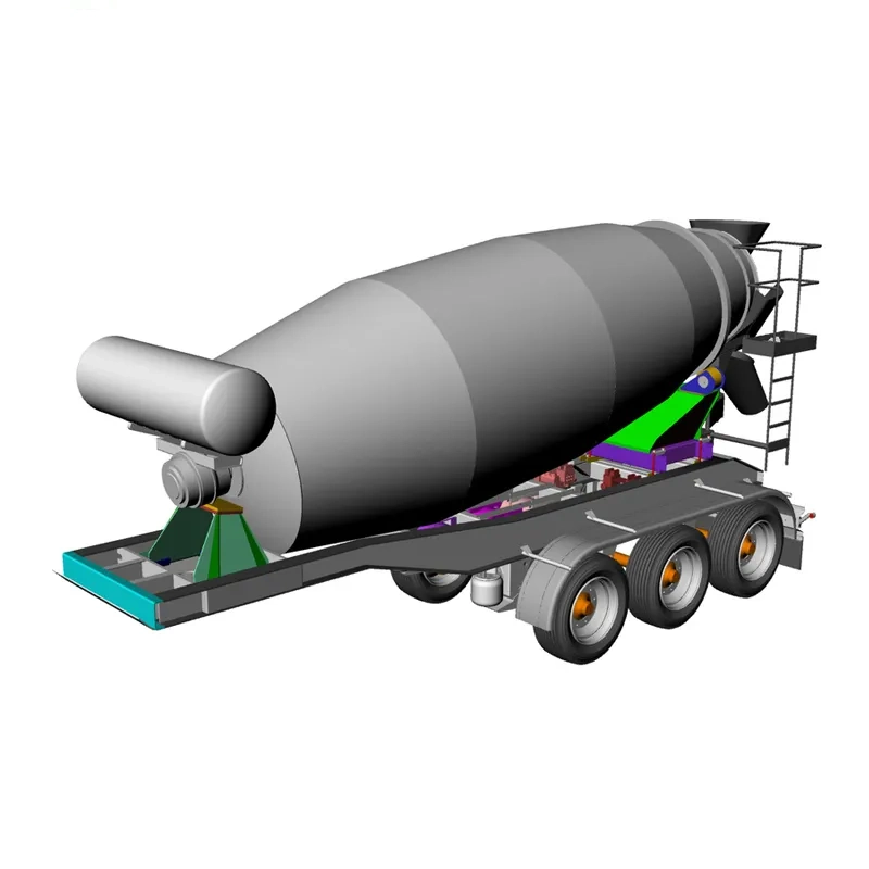 Heavy Duty 3 Axle 22 Cbm Concrete Mixer Trailer Cement Mixer Trailer