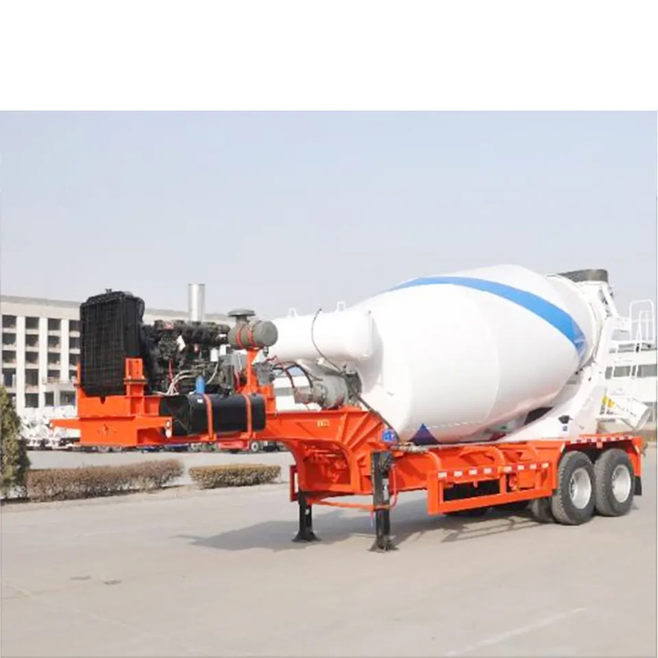 2 Axles 14 Cbm Concrete Mixer Trailer