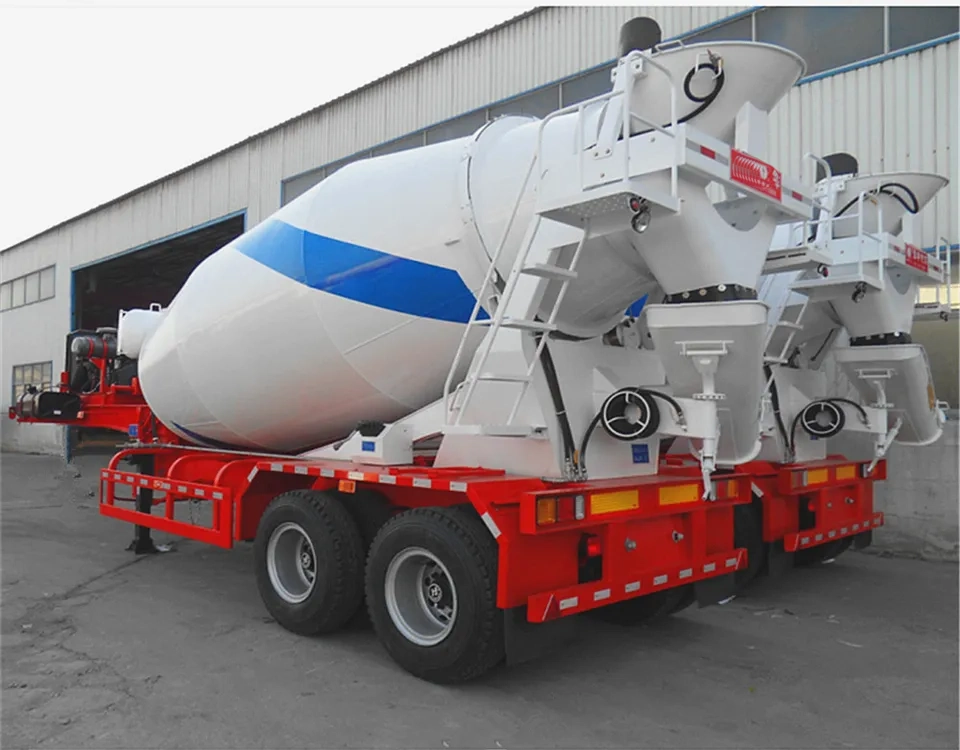 2 Axles 14 Cbm Concrete Mixer Trailer