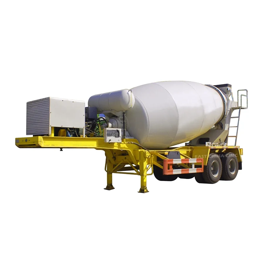 2 Axle 10cbm Semi Type Concrete Mixer Tanker