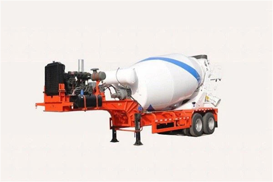 2 Axle 10cbm Semi Type Concrete Mixer Tanker