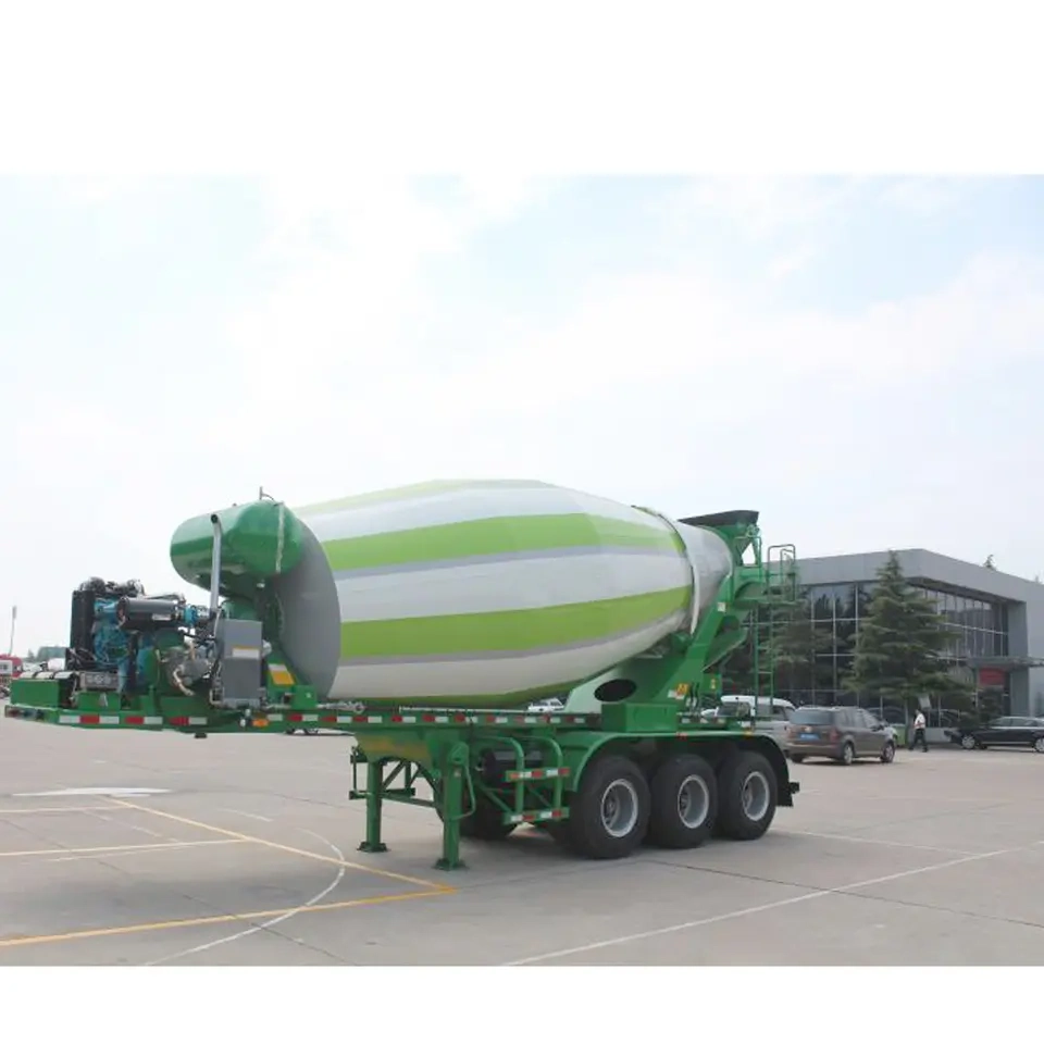 3 Axle 20 Cbm Concrete Mixer Trailer Cement Mixer Trailer